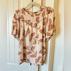 Anthropologie Current Air Smocked Top